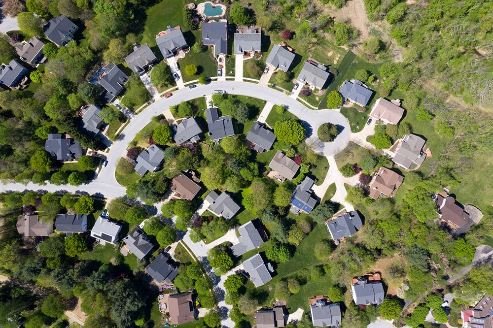 Skyview of a Property Managed Community in Maryland